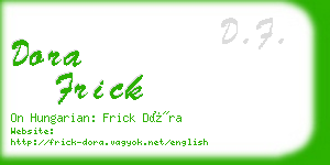 dora frick business card